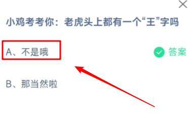 小鸡考考你老虎头上都有一个王字吗