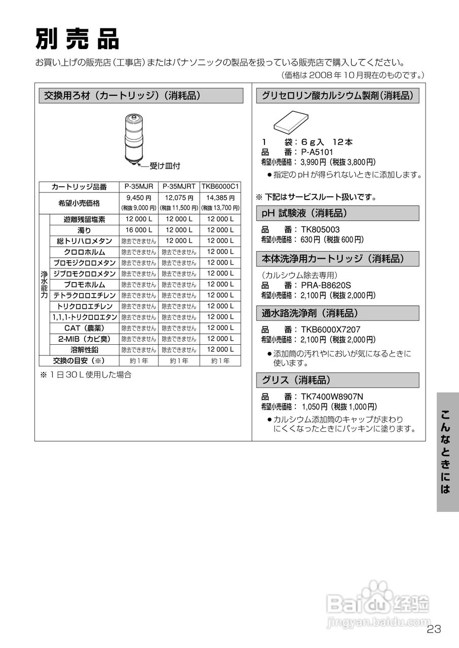 Panasonic TKB6000电解水机使用说明书:[3]