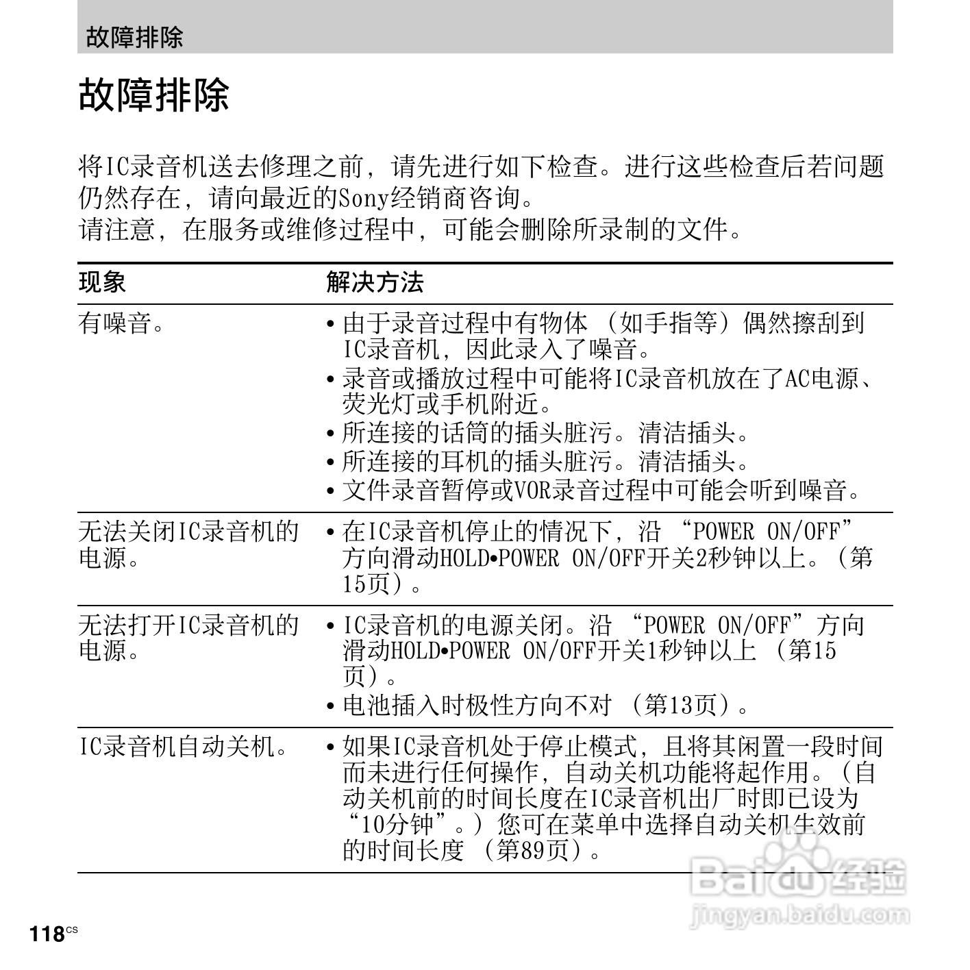 索尼ICD-PX312M数码录音棒使用说明书:[12]