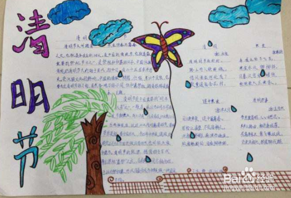 2020年清明节手抄报怎样画