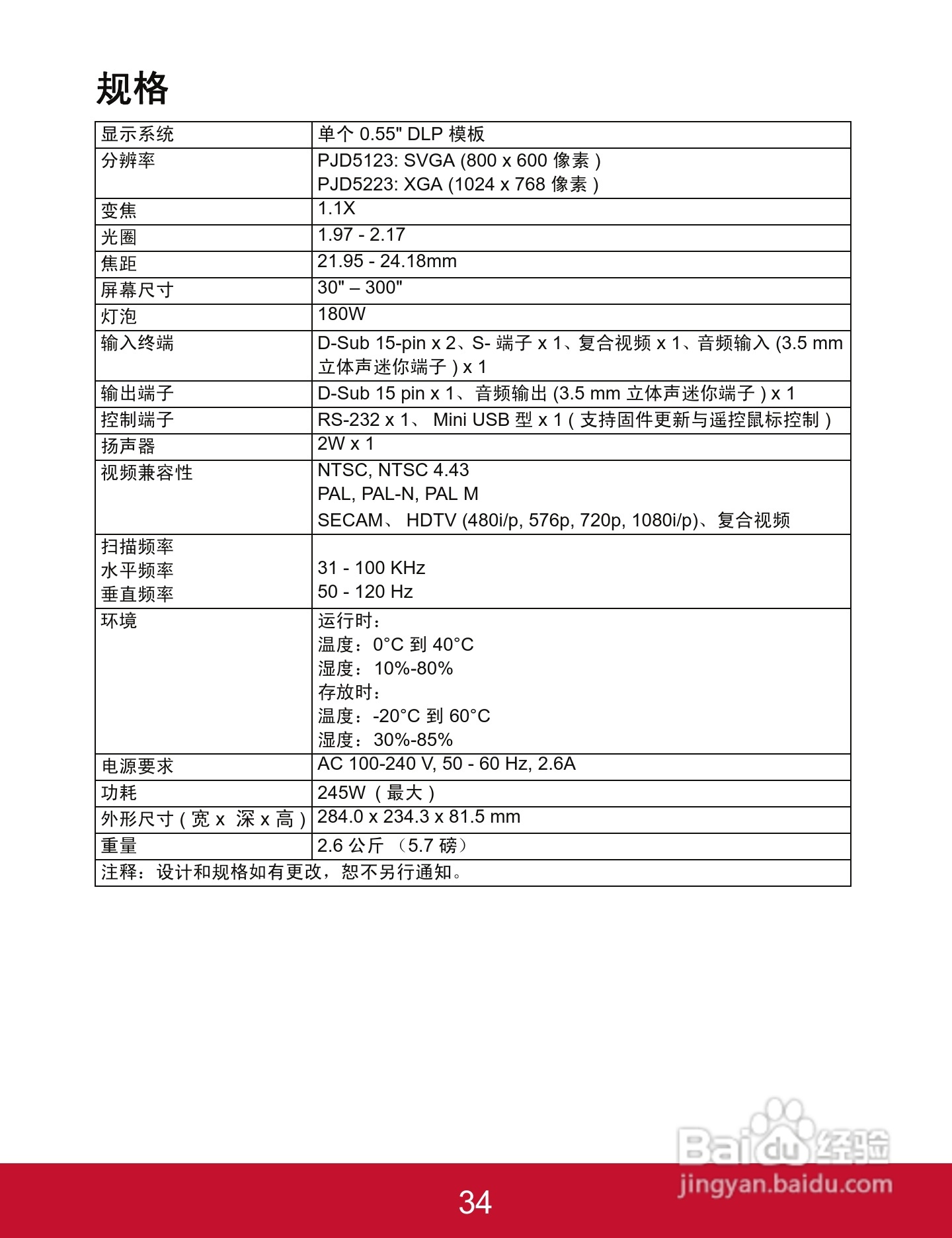 优派PJD5123投影机使用说明书:[4]