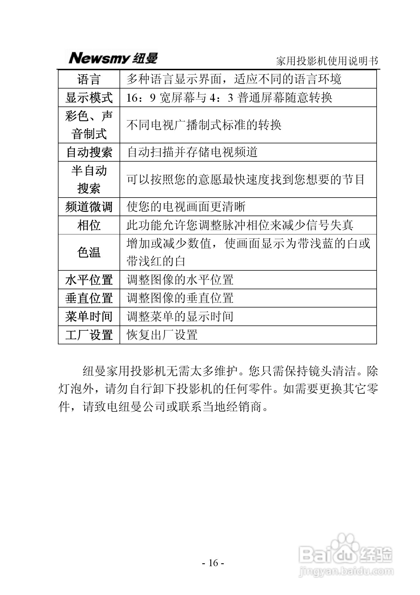 纽曼投影机:NM-PH02A说明书:[2]