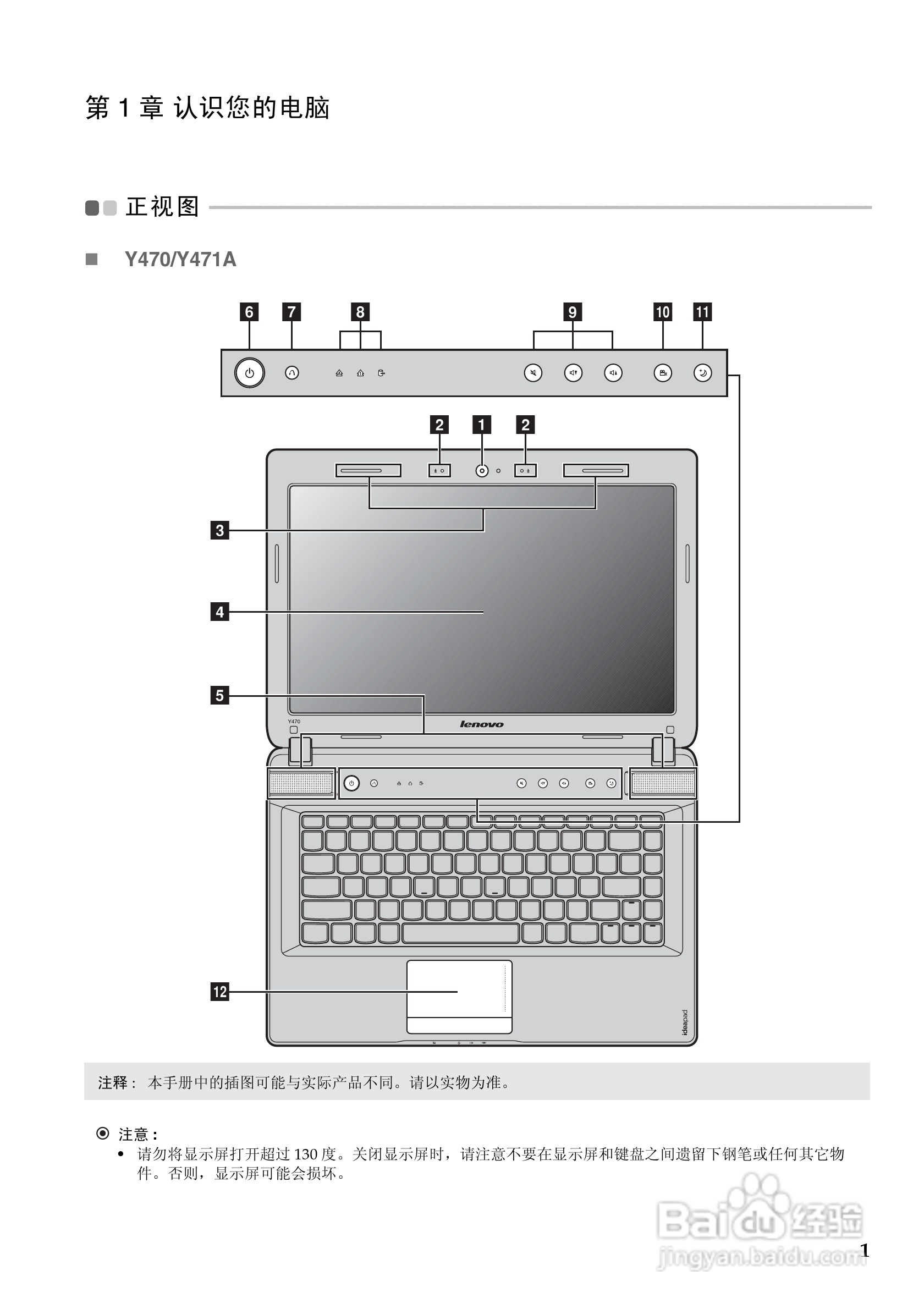 联想Lenovo Y470P笔记本电脑使用说明书:[1]