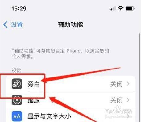 苹果手机怎么打开旁白