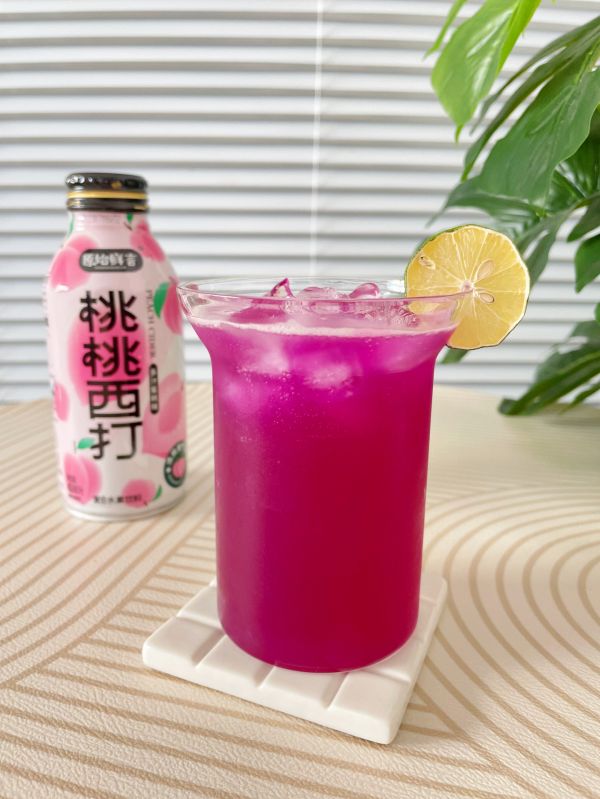 紫色梦幻桃桃西打