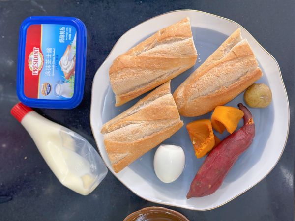 红薯鸡蛋奶酪法棍