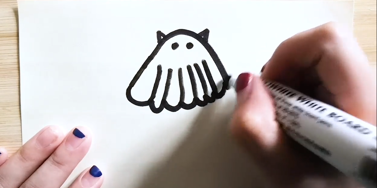 怎样画扇贝的简笔画?