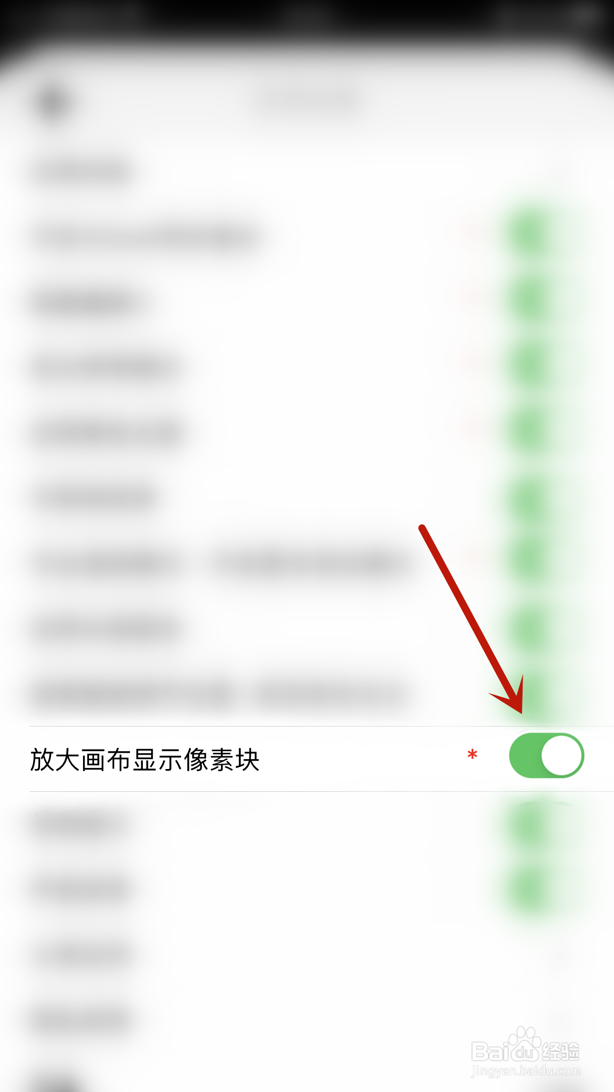 如何启用Pw全能画板放大画布显示像素块