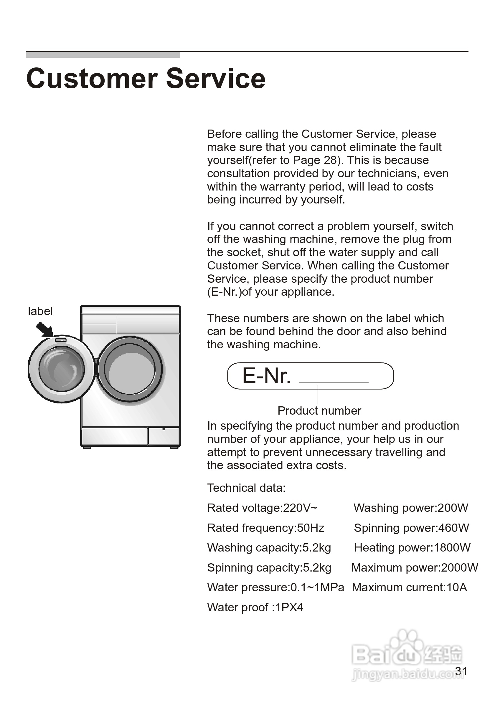 西门子 WM1065 洗衣机说明书:[4]