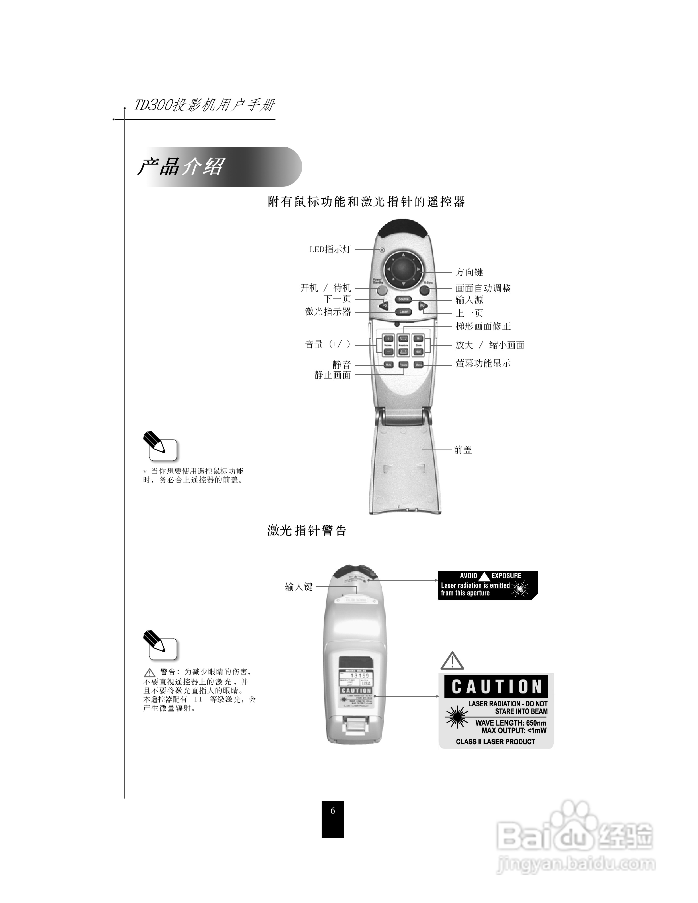 联想投影机TD300使用说明书:[1]