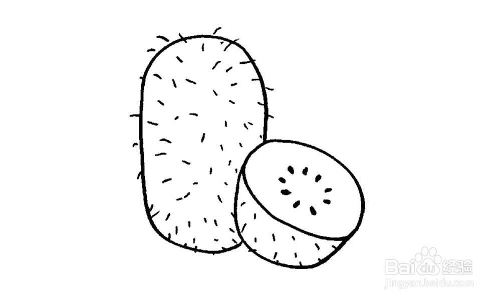 如何画一个好吃的猕猴桃？