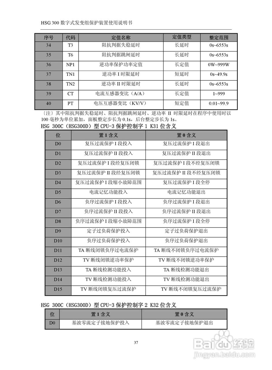 四方立德 HSG 300 数字式发变组保护装置使用说明书:[5]