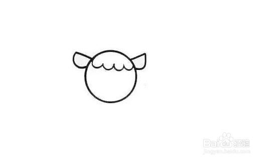 小羊头部简笔画