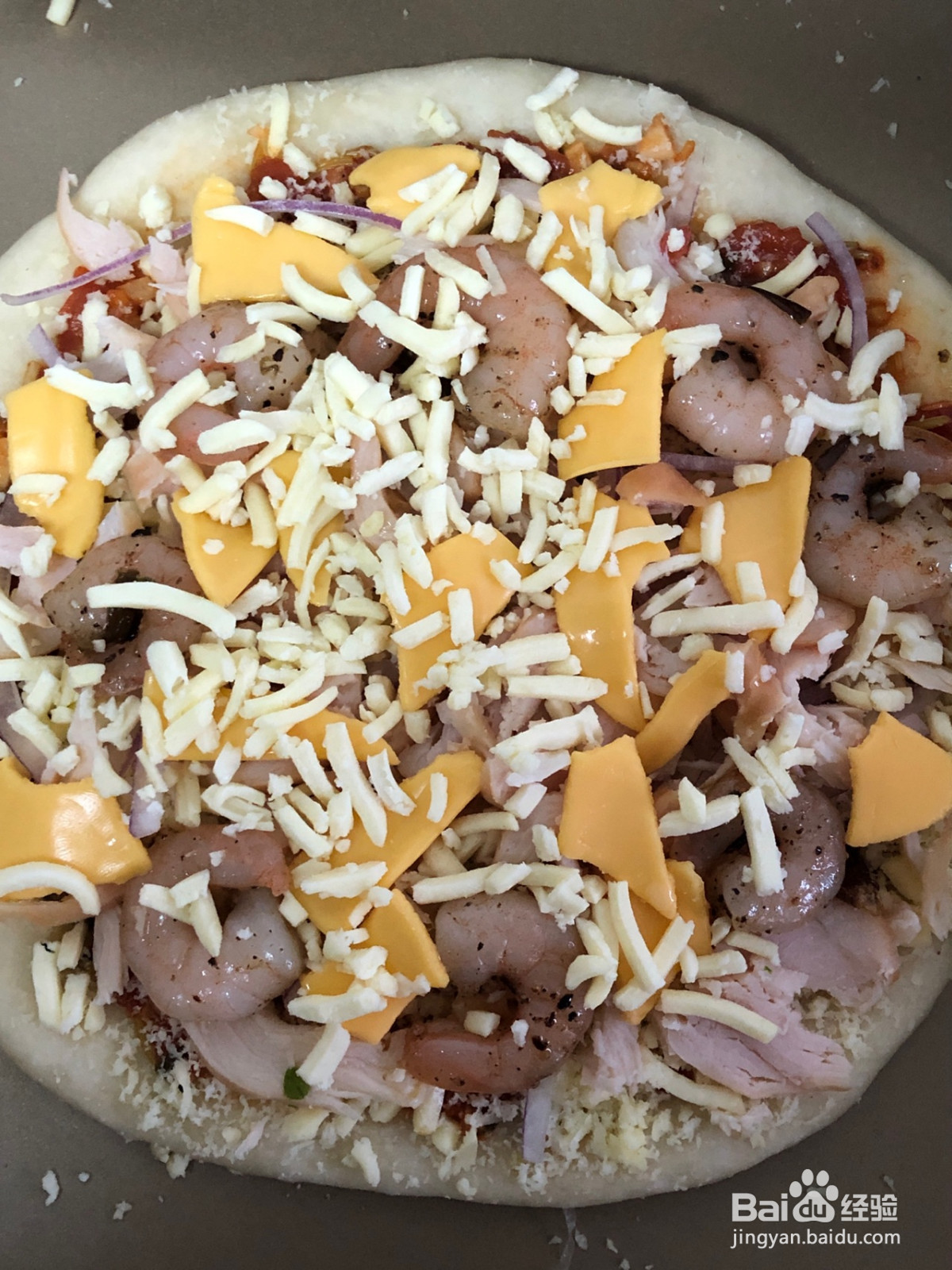 海鲜大虾披萨的做法