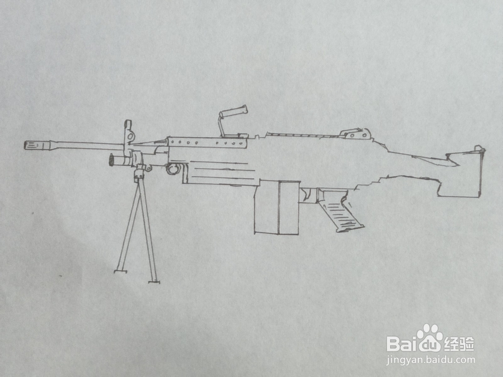 m249轻机枪图片怎么画