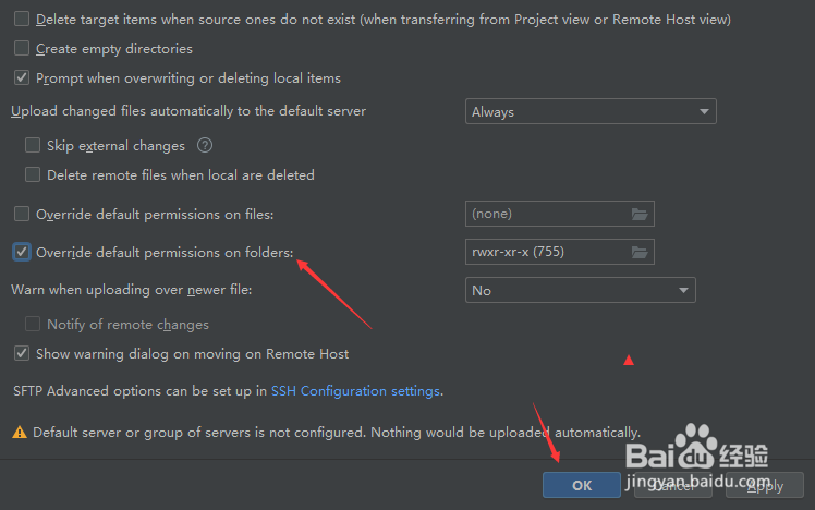 WebStorm怎么设置覆盖文件夹上的默认权限