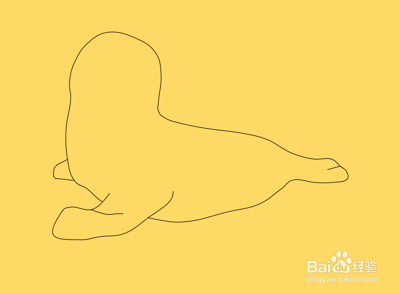 怎么画海豹幼崽的简笔画