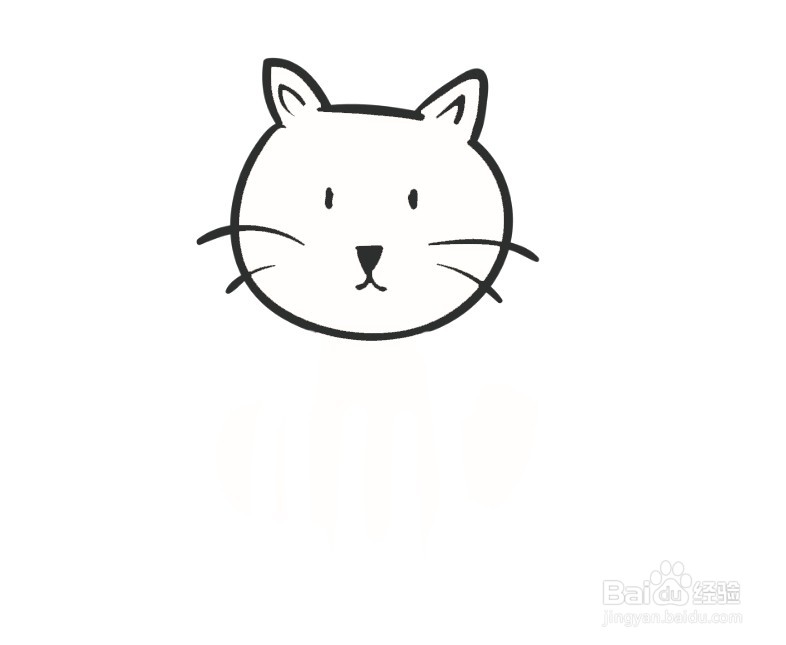最简洁的猫咪简笔画