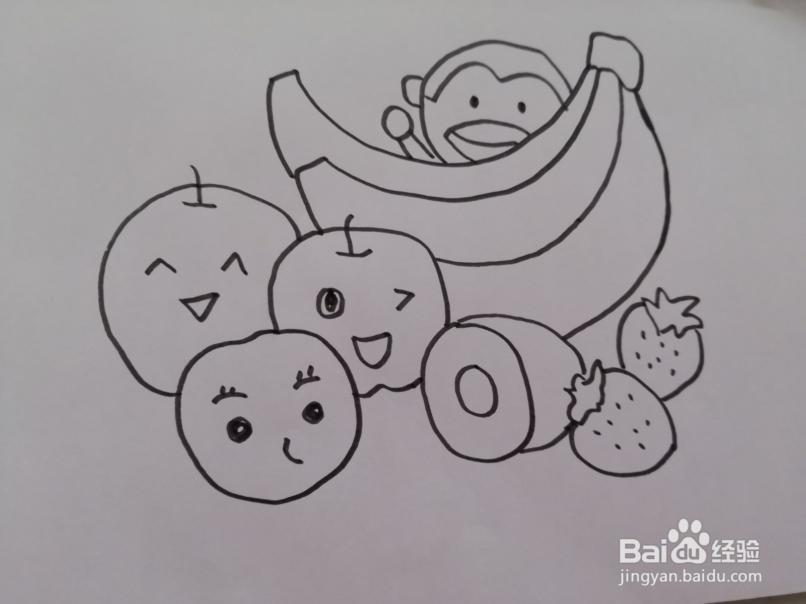 水果乐园简笔画