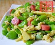 怎样自制蚕豆炒鸡蛋