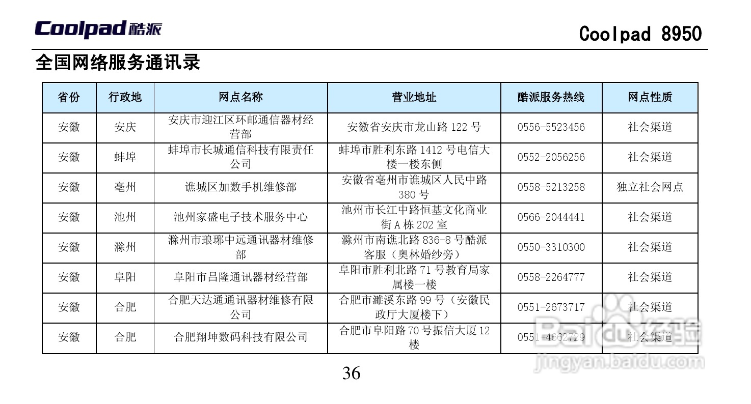 酷派 Coolpad 8950手机说明书:[5]