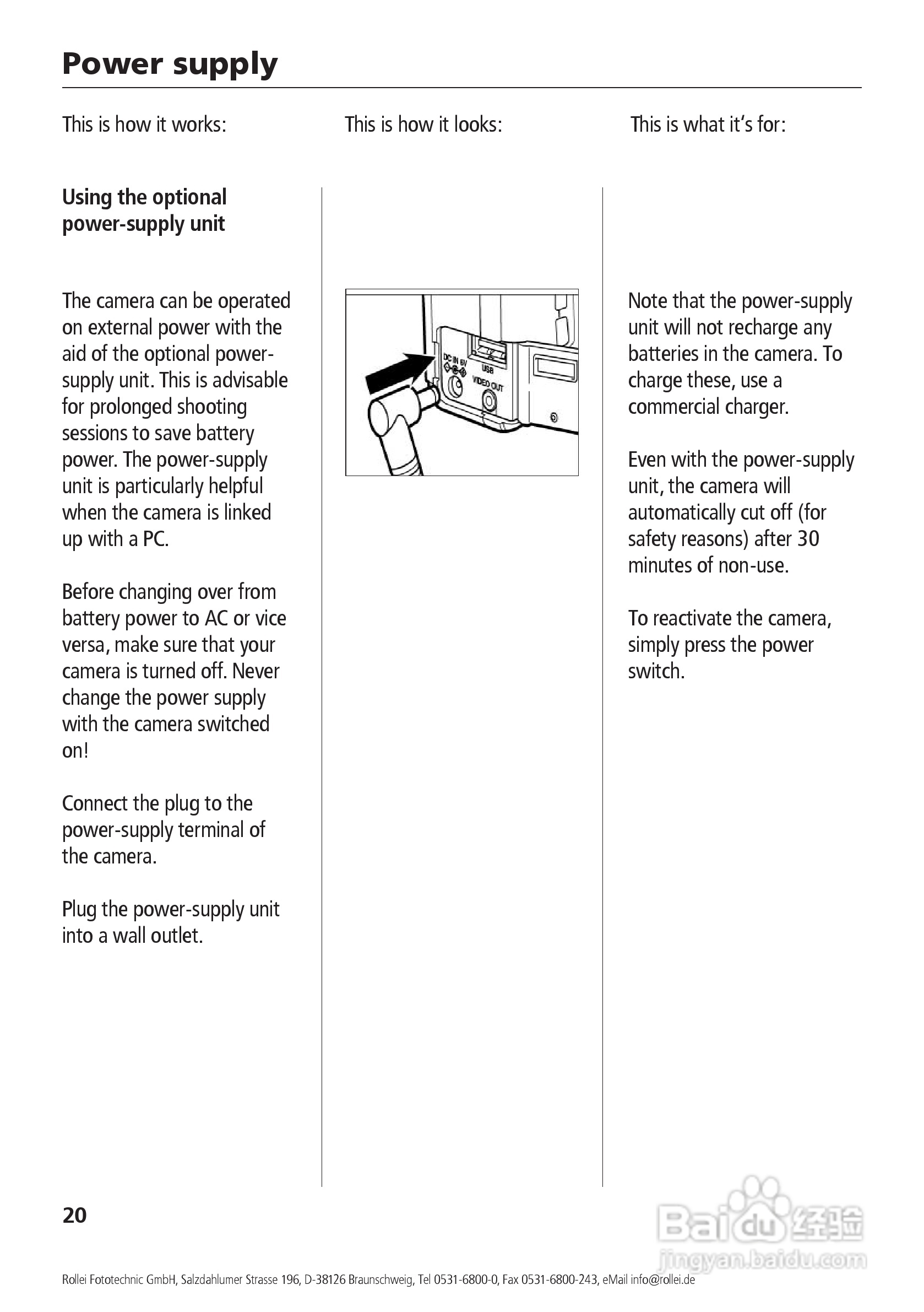 Rollei d41 com型数码相机说明书:[2]