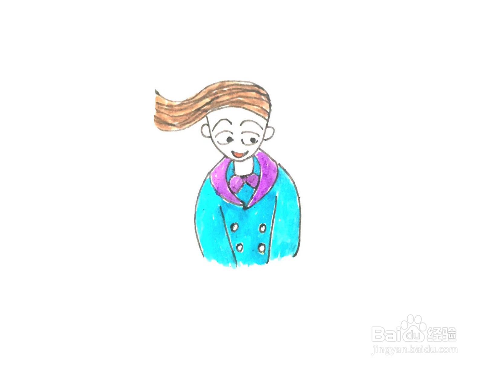 樱桃小丸子系列:花轮同学简笔画怎么画