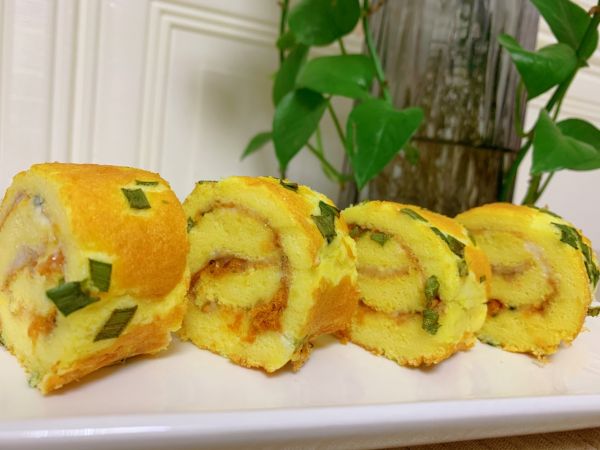 葱花肉松蛋糕卷