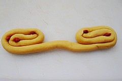 南瓜枸杞蝴蝶卷