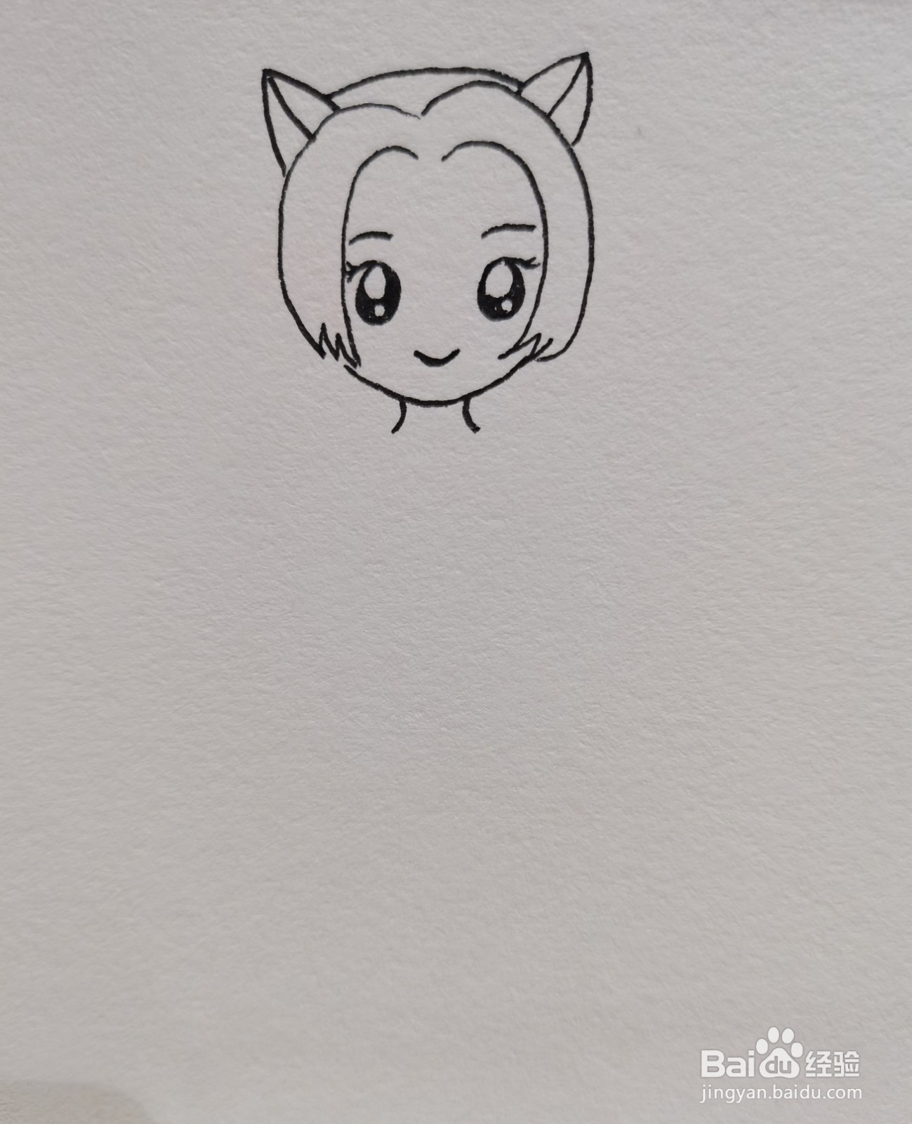 怎样画简笔画——可爱女孩