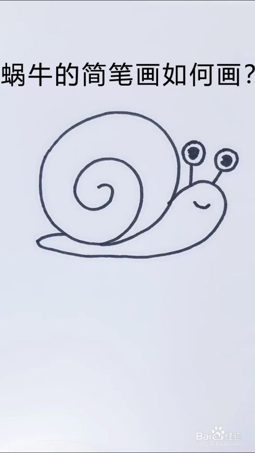蜗牛的简笔画如何画 百度经验 蜗牛的简笔画如何画 百度经验