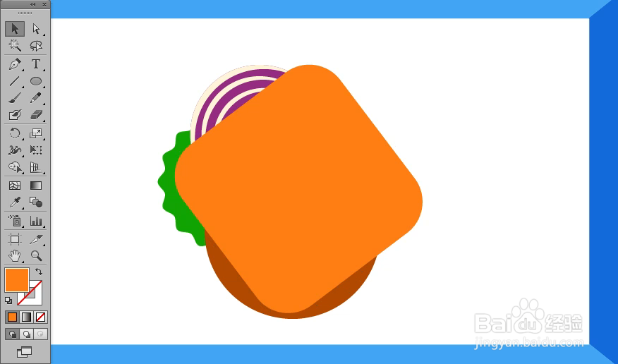 怎样在illustrator中绘制三明治小图标