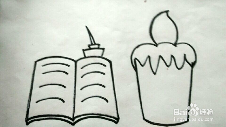 简笔画——书桌一角