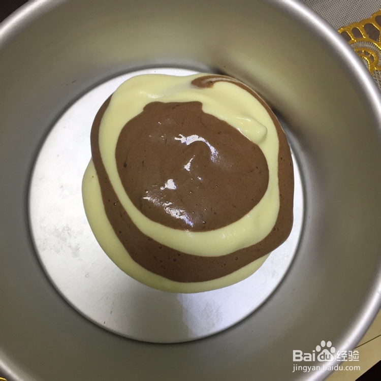 6寸斑马纹可可戚风蛋糕的制作方法!