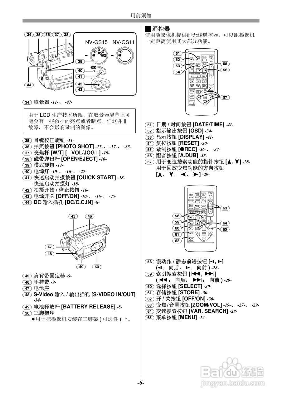 Panasonic数码摄像机NV-GS11GC/GK NV-GS15GC/GK使用说:[1]