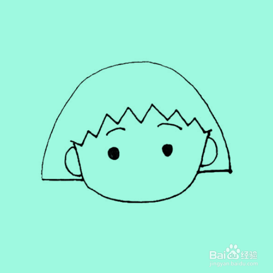 如何手工画樱桃小丸子简笔画