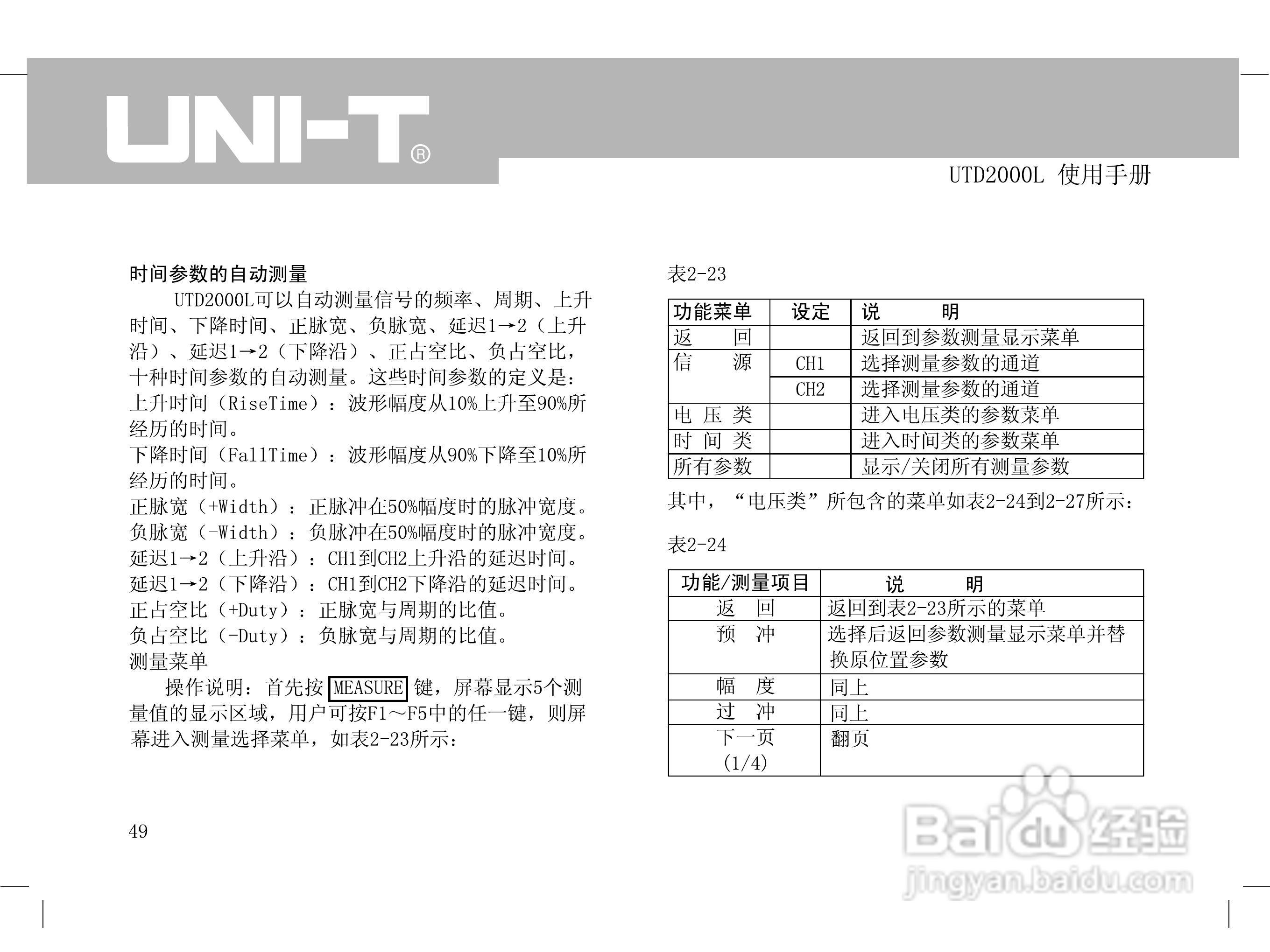 UTD2000L数字示波器使用手册:[6]
