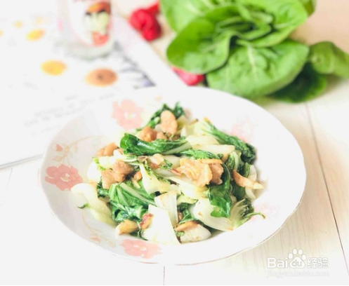 家常油渣青菜