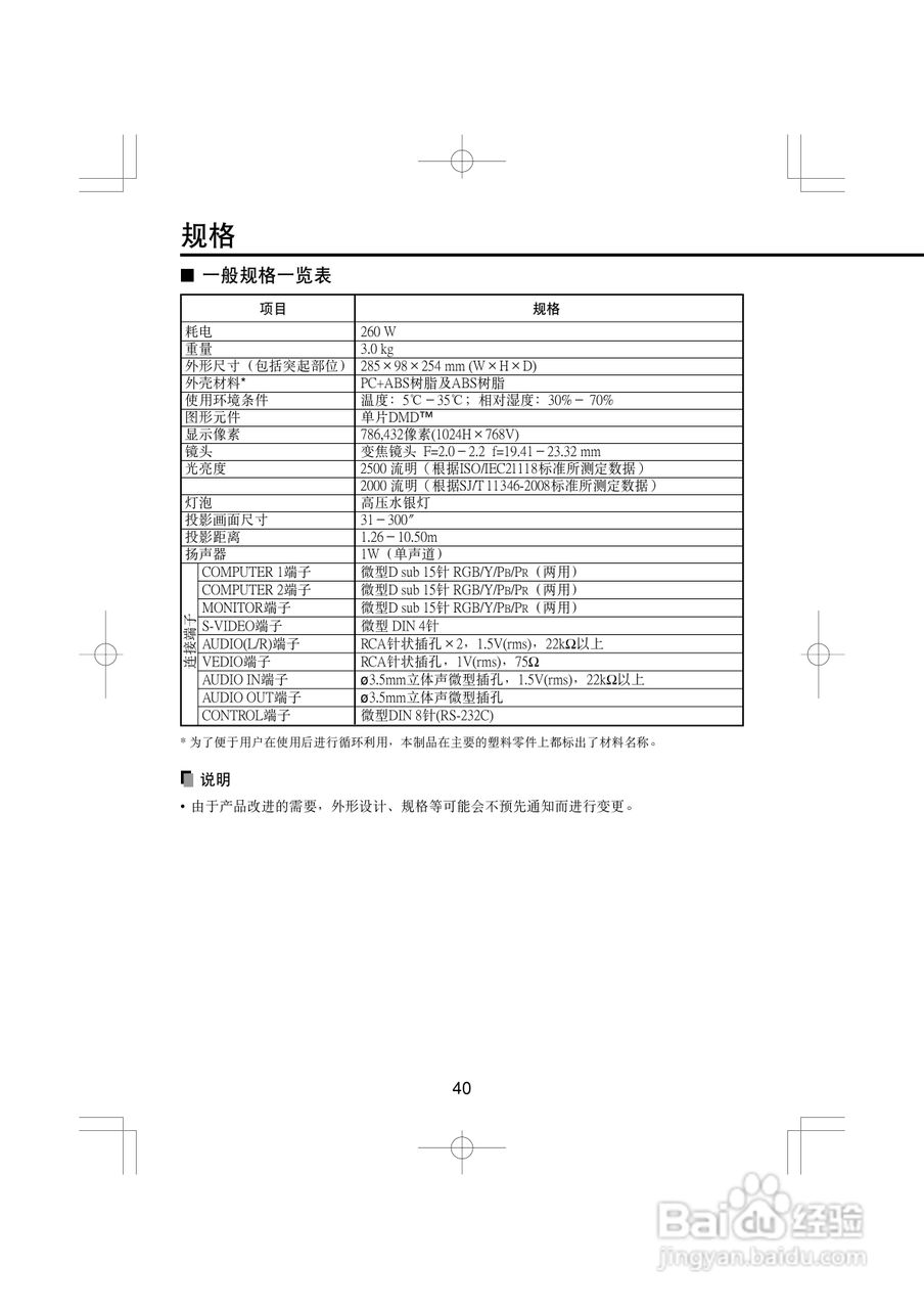 东芝 TDP-T45C影机说明书:[4]