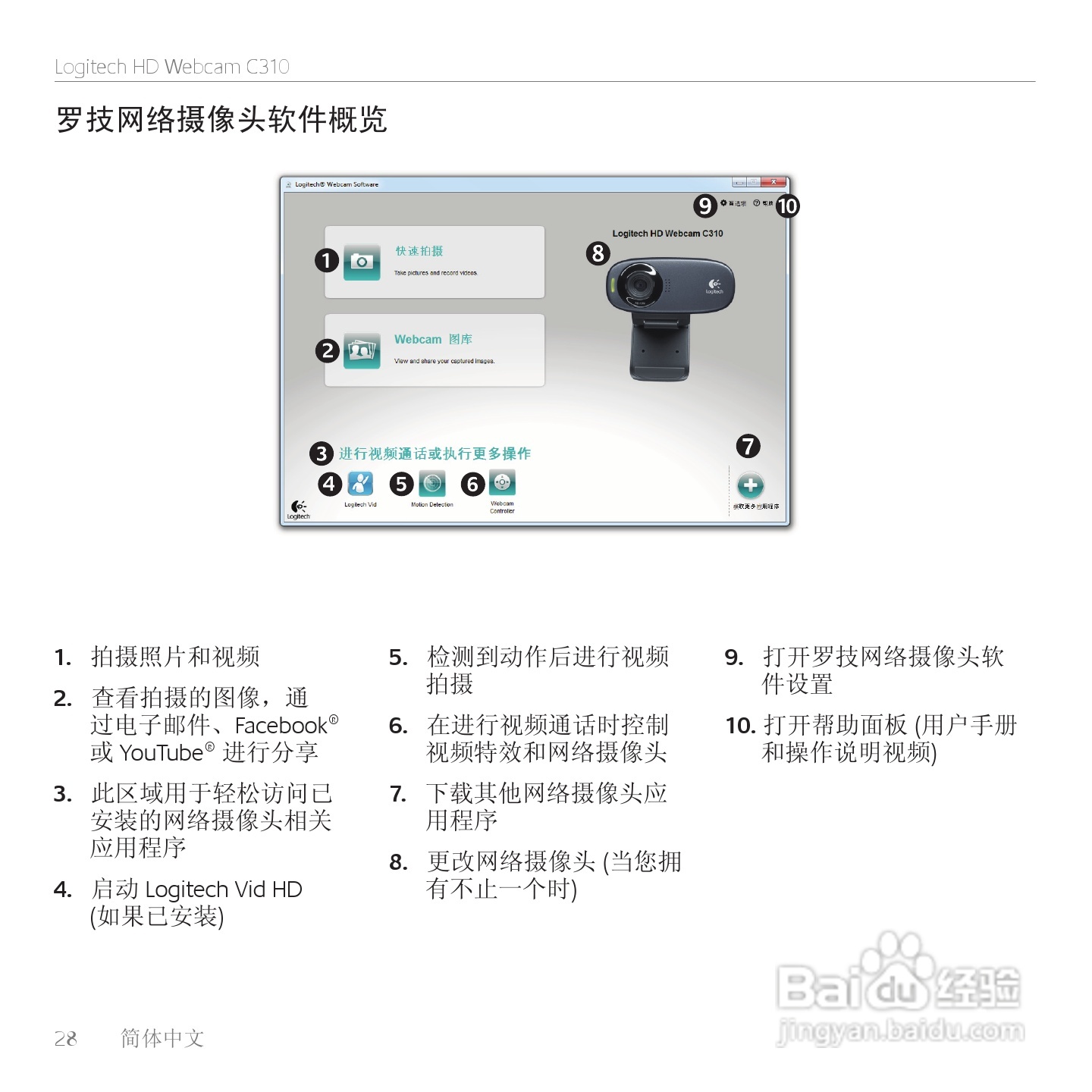 罗技 HD 网路摄影机 C310使用手册:[3]