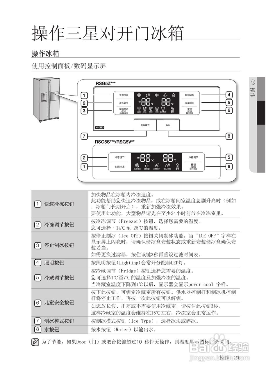 三星RSG5SFPN电冰箱使用说明书:[3]