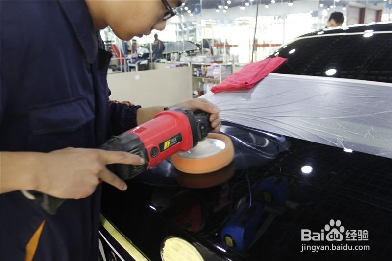 丰田皇冠汽车美容石家庄汽车漆面美容施工案例