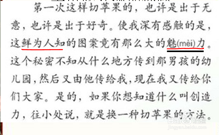 如何教《苹果里的五角星》