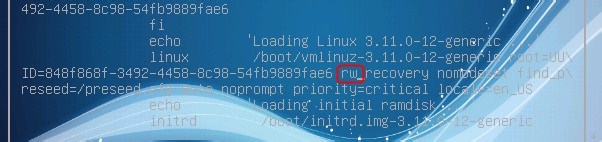Ubuntu13.10：[1]密码忘记了怎么办