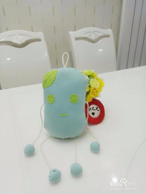 不织布绿豆娃娃