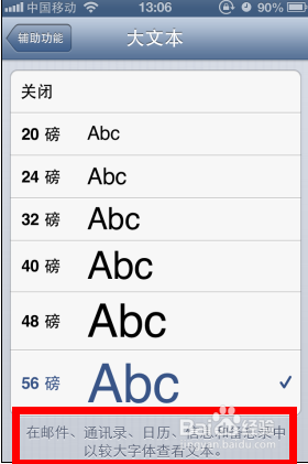 苹果手机如何设置大字号