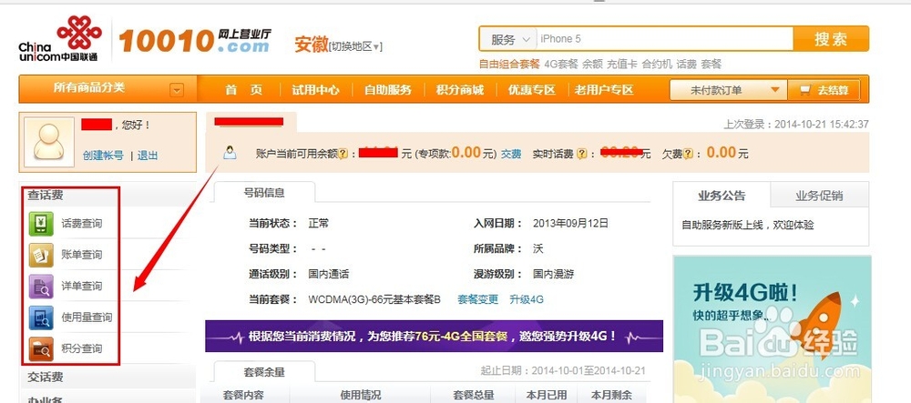 怎么在网上查话费