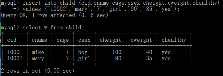 mysql数据库中怎么插入数据