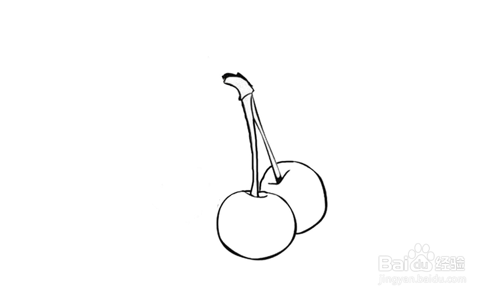 如何画一个小樱桃