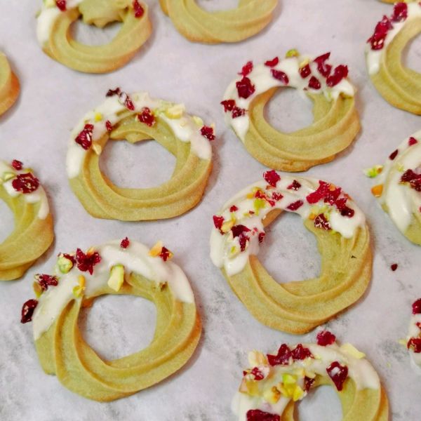 圣诞抹茶麻薯曲奇